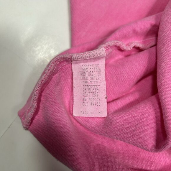 By JJ Women Pink Short Sleeve T-shirt Top Fish Print Scoop Neck Cotton Sz M Flaw - Picture 7 of 9